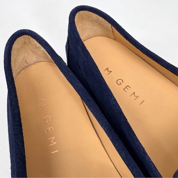M. GEMI | The Felize Suede Moccasin Driving Loafer in Blue | Sz 8.5 Wide - Picture 13 of 16